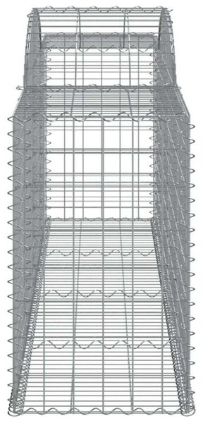 7 db íves horganyzott vas gabion kosár 300x50x80/100 cm