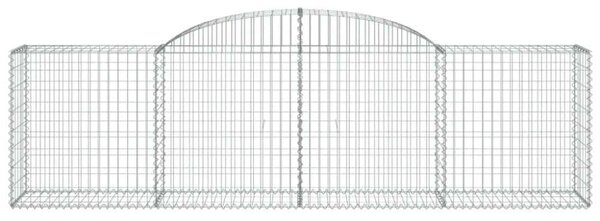 7 db íves horganyzott vas gabion kosár 300x50x80/100 cm