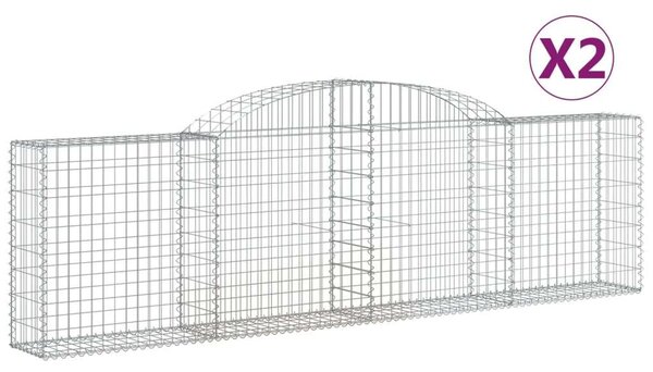 Gabion Kosár - Íves - 2 db - 300x30x80/100cm