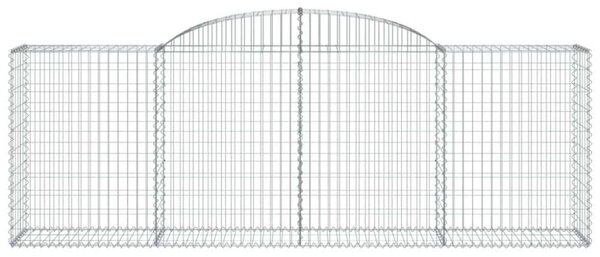 5 db íves horganyzott vas gabion kosár 300 x 50 x 100/120 cm