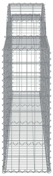 VidaXL Gabion Kosár - Íves - 12 db - 300x30x80/100cm