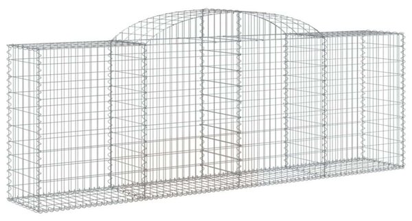 5 db íves horganyzott vas gabion kosár 300 x 50 x 100/120 cm