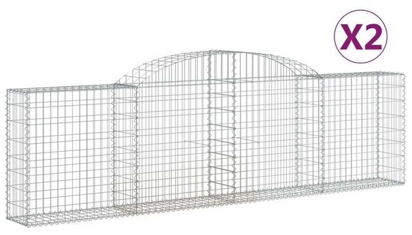 Gabion Kosár - Íves - 2 db - 300x30x80/100cm
