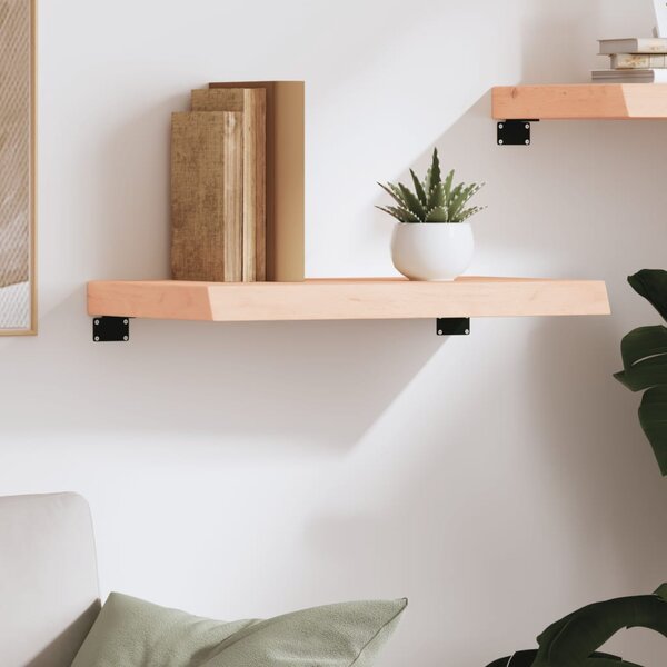 Kezeletlen tömör tölgyfa fali polc 60x30x(2-6) cm