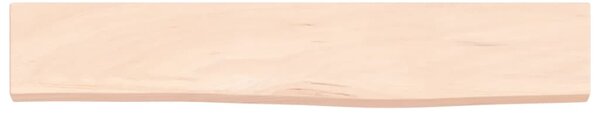 Kezeletlen tömör tölgyfa fali polc 60x10x2 cm