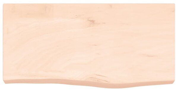 Kezeletlen tömör tölgyfa fali polc 60x30x(2-6) cm