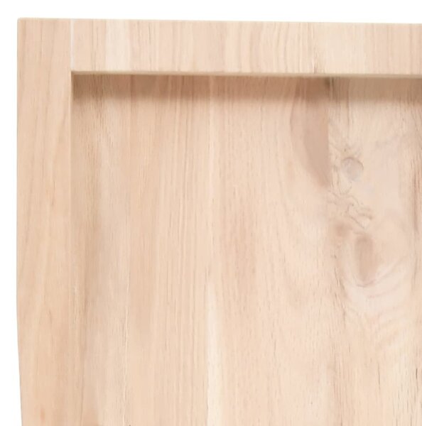 Kezeletlen tömör tölgyfa fali polc 60x30x(2-6) cm