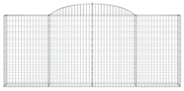 4 db íves horganyzott vas gabion kosár 300x30x120/140 cm
