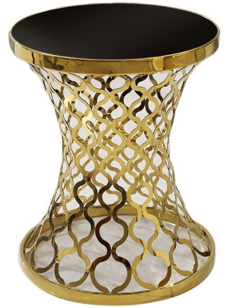 NANA design lerakóasztal - fekete/arany