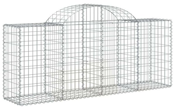 VidaXL 13 db íves horganyzott vas gabion kosár 200x50x80/100 cm