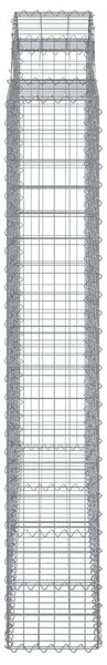 2 db íves horganyzott vas gabion kosár 200x50x180/200 cm