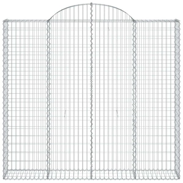 2 db íves horganyzott vas gabion kosár 200x50x180/200 cm