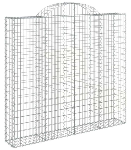 2 db íves horganyzott vas gabion kosár 200x50x180/200 cm