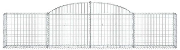 3 db íves horganyzott vas gabion kosár 300x30x60/80 cm