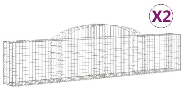 Gabion Kosár - Íves Kertfal - 2 db - 300x30x60/80cm