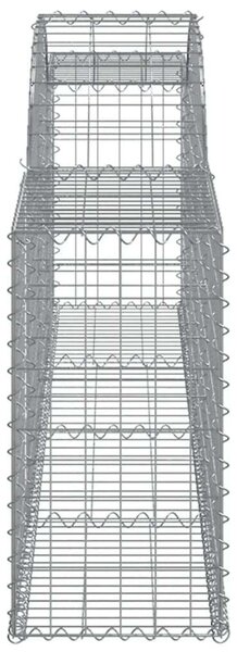 3 db íves horganyzott vas gabion kosár 300x30x60/80 cm