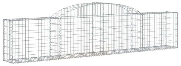 3 db íves horganyzott vas gabion kosár 300x30x60/80 cm