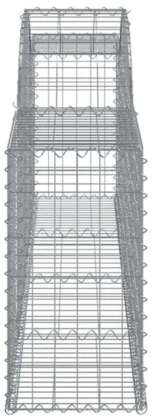 Gabion Kosár - Íves Kertfal - 2 db - 300x30x60/80cm