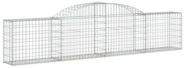 3 db íves horganyzott vas gabion kosár 300x30x60/80 cm