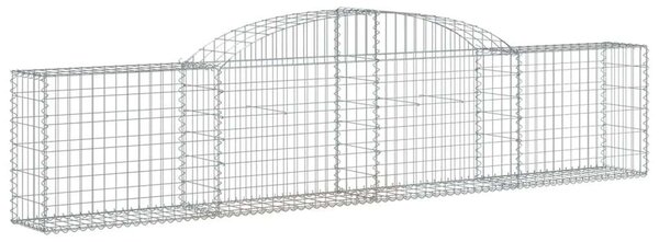 3 db íves horganyzott vas gabion kosár 300x30x60/80 cm
