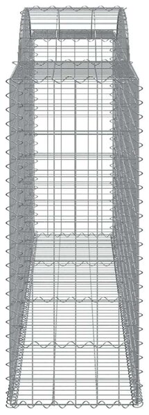 5 db íves horganyzott vas gabion kosár 300x50x120/140 cm