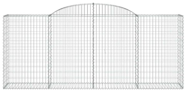 5 db íves horganyzott vas gabion kosár 300x50x120/140 cm