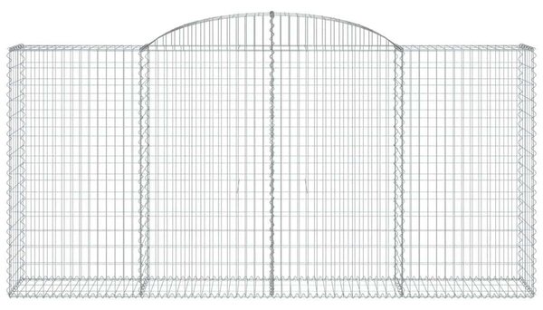 Gabion Kosár - Íves Kertfal - 2 db - 300x50x140/160cm