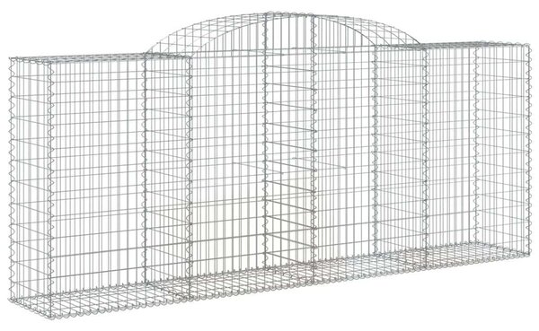 5 db íves horganyzott vas gabion kosár 300x50x120/140 cm