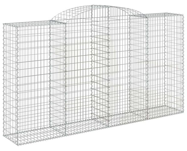 3 db íves horganyzott vas gabion kosár 300x50x160/180 cm