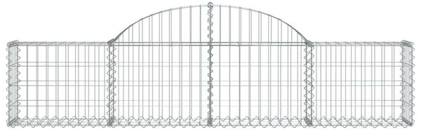 VidaXL Gabion Kosár - Íves - 18 db - 200x30x40/60cm