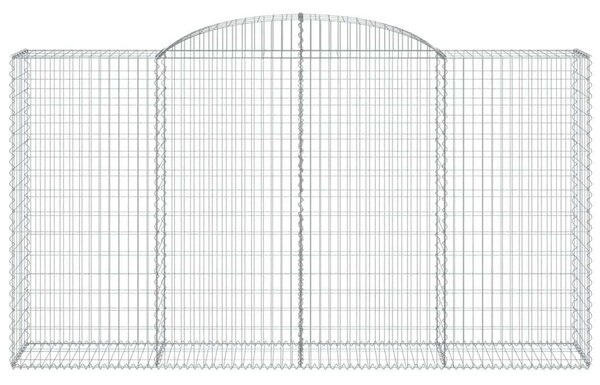 3 db íves horganyzott vas gabion kosár 300x50x160/180 cm