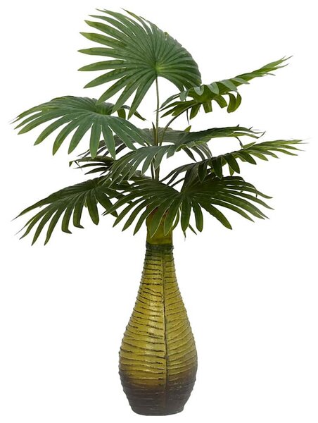 Zöld mesterséges pálmanövény 9 levéllel 65 cm