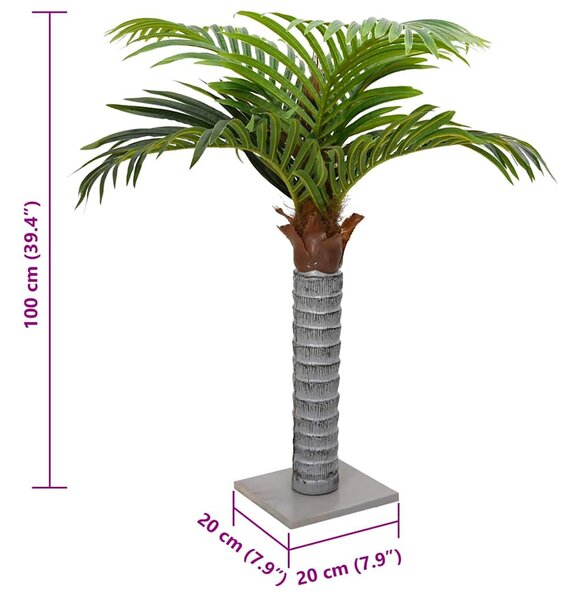 Zöld mű pálmafa 6 levéllel 100 cm