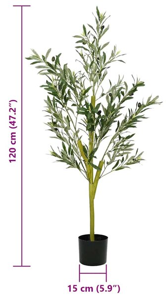 Zöld mesterséges olajfa 450 levél 120 cm