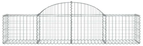 VidaXL Gabion Kosár Kerti Fal - 4 db - 200x50x40/60cm