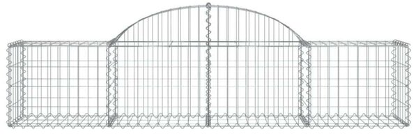 VidaXL Gabion Kosár Kerti Fal - 4 db - 200x50x40/60cm