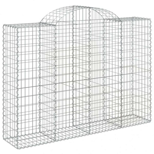 VidaXL 14 db íves horganyzott vas gabion kosár 200x50x140/160 cm