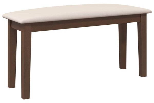 Barna tömörfa gumiból pad 90 cm