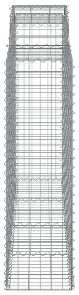 VidaXL 14 db íves horganyzott vas gabion kosár 200x50x140/160 cm