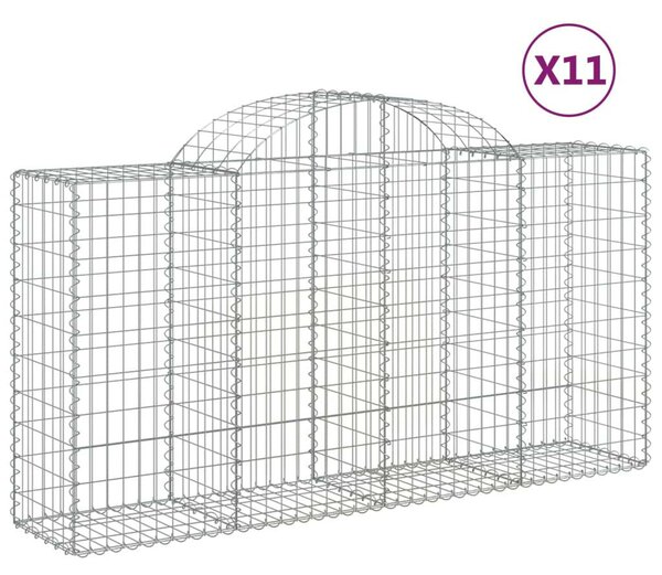 VidaXL Gabion Kosár Készlet - 11 db - 200x50x100/120cm