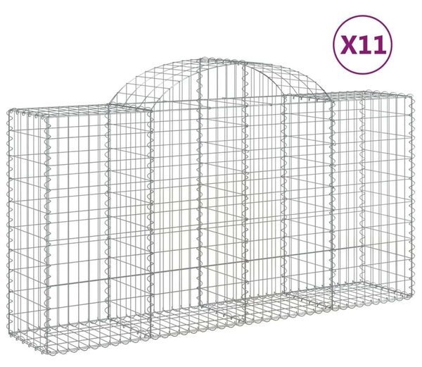 VidaXL Gabion Kosár Készlet - 11 db - 200x50x100/120cm