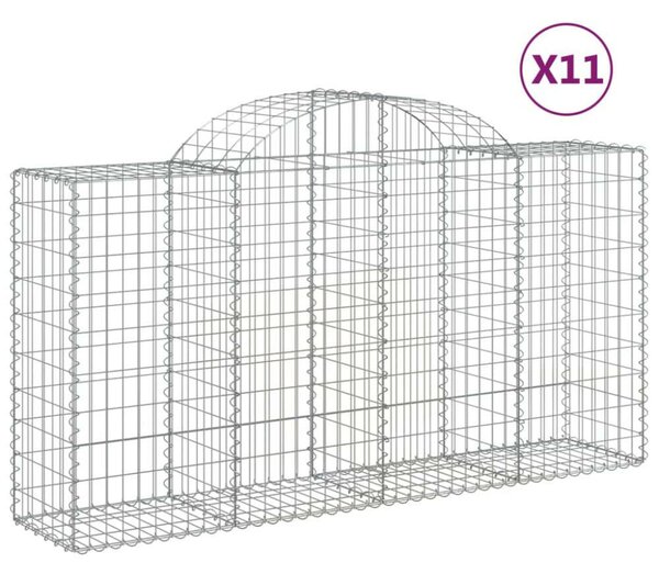VidaXL Gabion Kosár Készlet - 11 db - 200x50x100/120cm