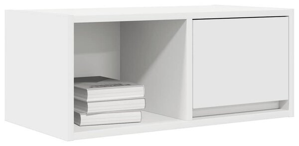 2 db fehér szerelt fa TV-szekrény 60x31x25,5 cm