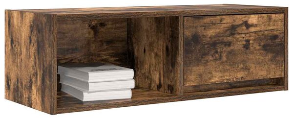 2 db füstös tölgy színű szerelt fa TV-szekrény 80x31x25,5 cm