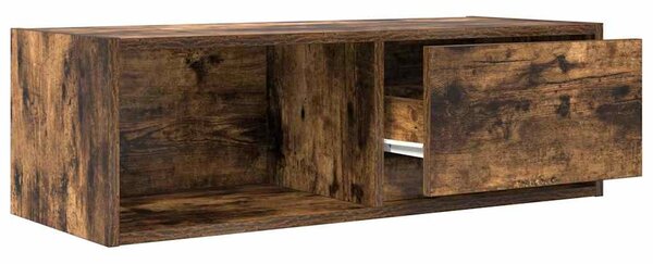 2 db füstös tölgy színű szerelt fa TV-szekrény 80x31x25,5 cm