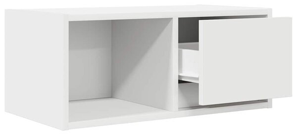 2 db fehér szerelt fa TV-szekrény 60x31x25,5 cm