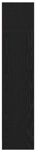 Fekete tölgy szerelt fa könyvespolc 60x24x109 cm