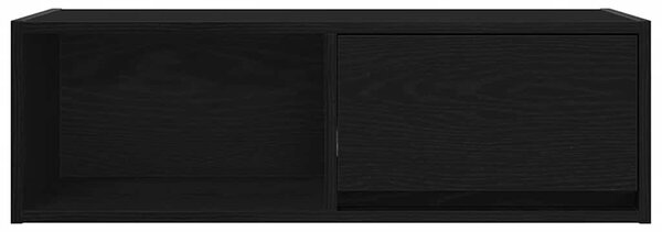 Fekete tölgy színű szerelt fa TV-szekrény 80x31x25,5 cm