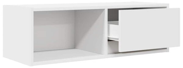 2 db fehér szerelt fa TV-szekrény 80x31x25,5 cm