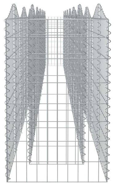 Gabion Magaságyás - Íves - 600x50x100 cm